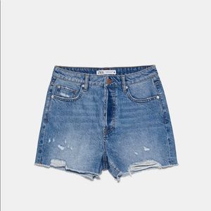 Zara ripped denim shorts. Size 0 (25)